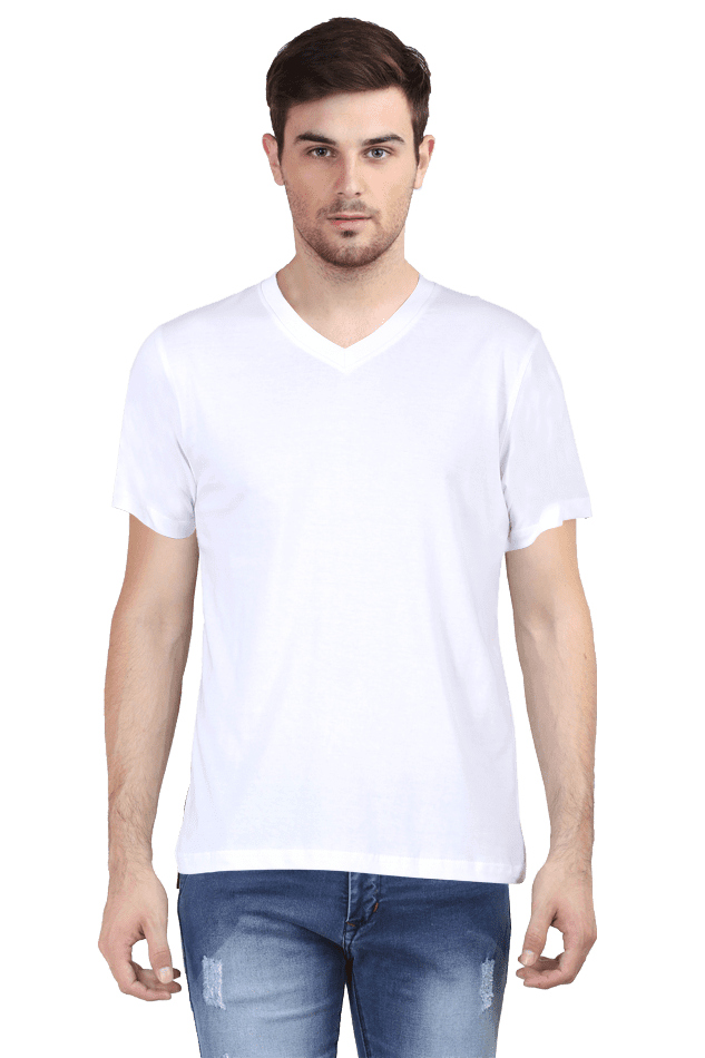 White color pure cotton t-shirt for customization