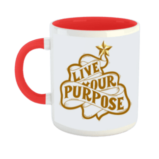 Coffee Mug - Red White - Live your Purpose