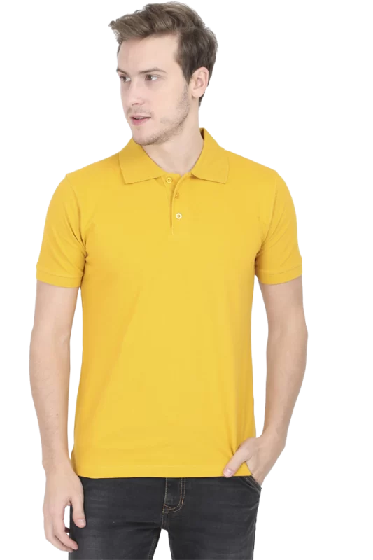 Polo Tshirts for men - Mustard Yellow Color